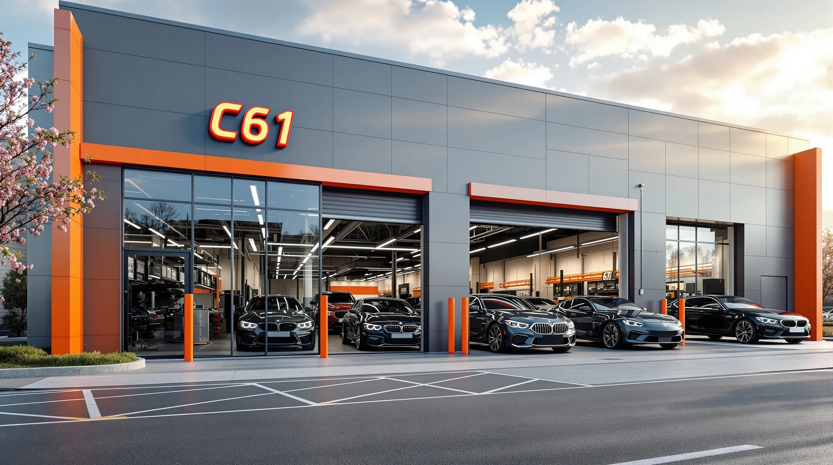 Фасад автосервиса Гараж61 в Ростове-на-Дону